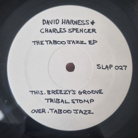 David Harness & Charles Spencer : The Taboo Jazz EP (12", EP, W/Lbl) - Vinyl Record