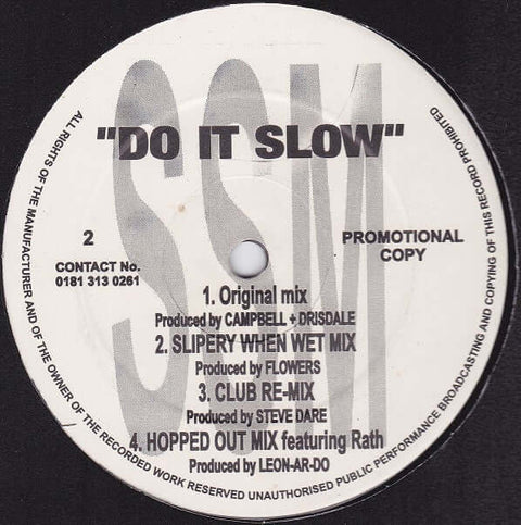 S-Ence : Do It Slow (12", Promo) is available for sale at our shop at a great price. We have a huge collection of Vinyl's, CD's, Cassettes & other formats available for sale for music lovers - Vinyl Record