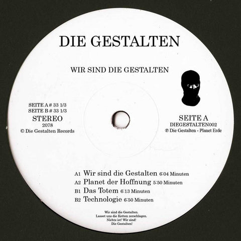 Die Gestalten (2) : Wir Sind Die Gestalten (12", Ltd, 180) - Vinyl Record