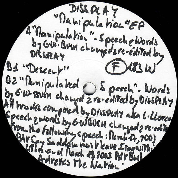 Dissplay : Manipulation EP (12", EP)
