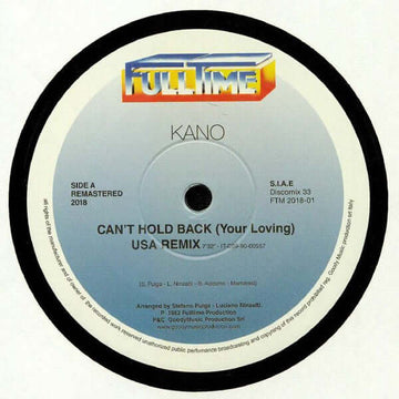 Kano / Jimmy Ross : Can't Hold Back (Your Loving) / Fall Into A Trance (12