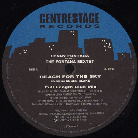 Lenny Fontana Presents The Fontana Sextet Featuring Angee Blake : Reach For The Sky (12") - Vinyl Record