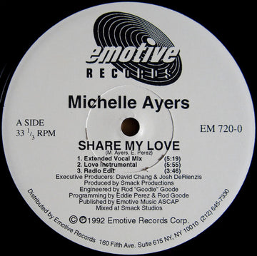 Michelle Ayers : Share My Love (12