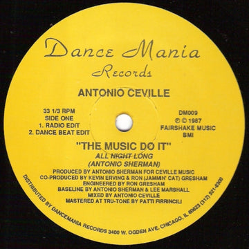 Antonio Ceville : The Music Do It (All Night Long) (12