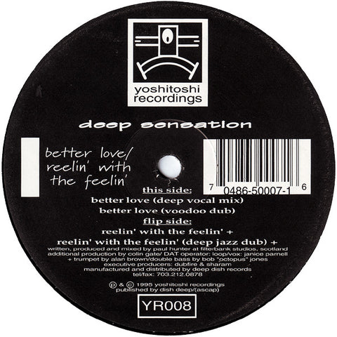 Deep Sensation : Better Love / Reelin' With The Feelin' (12") - Vinyl Record