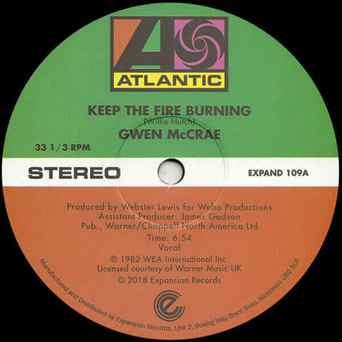 Gwen McCrae - Keep The Fire Burning - Vinyl Record