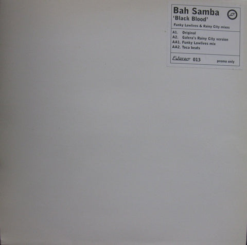 Bah Samba : Black Blood (12", Promo, W/Lbl) - Vinyl Record