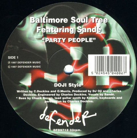 Baltimore Soul Tree Featuring Sandé : Party People (12") - Vinyl Record