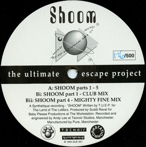 The Ultimate Escape Project : Shoom (12", Ltd, Num, Promo) - Vinyl Record