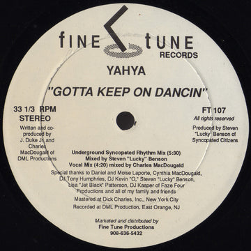 Yahya* : Gotta Keep On Dancin (12