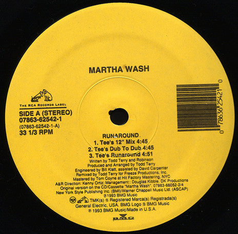 Martha Wash : Runaround (12") - Vinyl Record