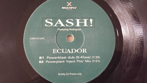 Sash! Featuring Rodriguez : Ecuador (12", Promo) - Vinyl Record