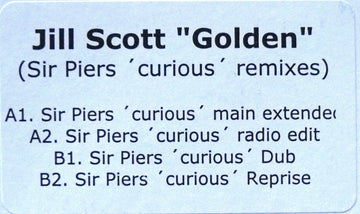 Jill Scott : Golden (Sir Piers 'Curious' Remixes) (12