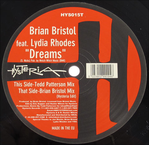 Brian Bristol Feat. Lydia Rhodes : Dreams (12") - Vinyl Record