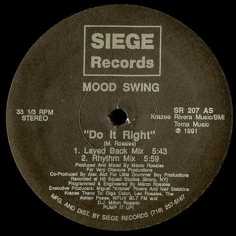 Mood Swing : Do It Right (12") - Vinyl Record