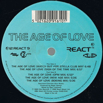 The Age Of Love* : The Age Of Love (The Jam & Spoon Mixes) (12