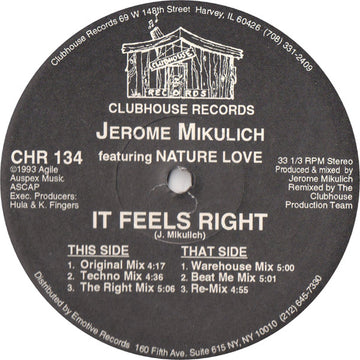 Jerome Mikulich Featuring Nature Love : It Feels Right (12