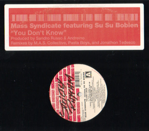 Mass Syndicate Featuring Su Su Bobien : You Don't Know (12") - Vinyl Record