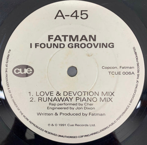 Fatman : I Found Grooving (12") - Vinyl Record