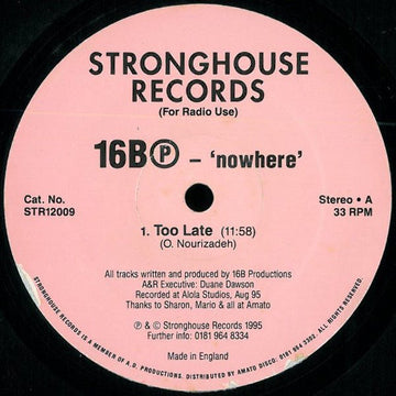 16B - Nowhere Vinyl Vinly Record
