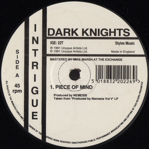 Dark Knights : Piece Of Mind (12") - Vinyl Record