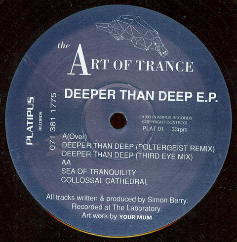 The Art Of Trance* : Deeper Than Deep E.P. (12", EP) - Vinyl Record