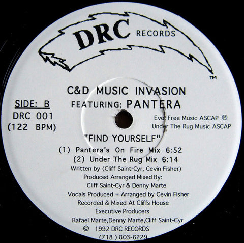 C & D Music Invasion Featuring Pantera (5) : Find Yourself (12") - Vinyl Record