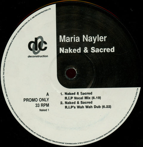 Maria Nayler : Naked & Sacred (12", Promo) - Vinyl Record