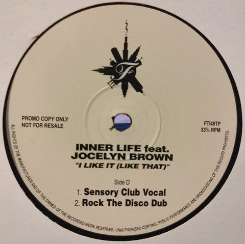 Inner Life Feat. Jocelyn Brown : I Like It (Like That) (Remixes) (2x12", Promo) - Vinyl Record