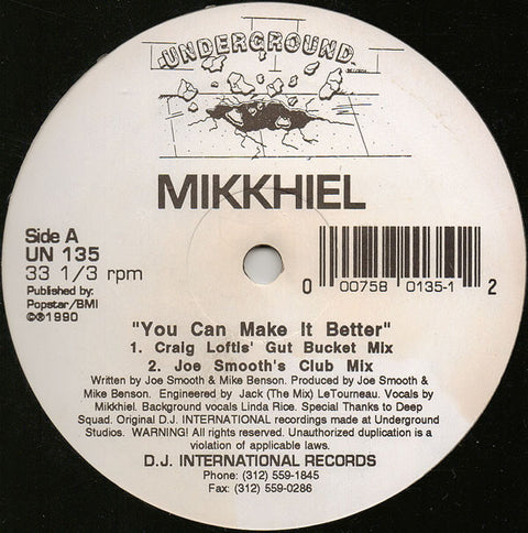 Mikkhiel* : You Can Make It Better (12") - Vinyl Record