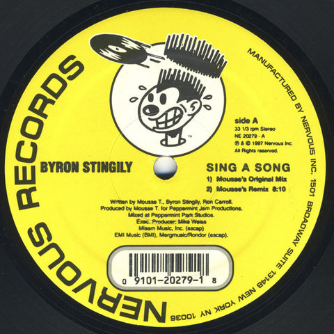 Byron Stingily : Sing A Song (12", Single) - Vinyl Record