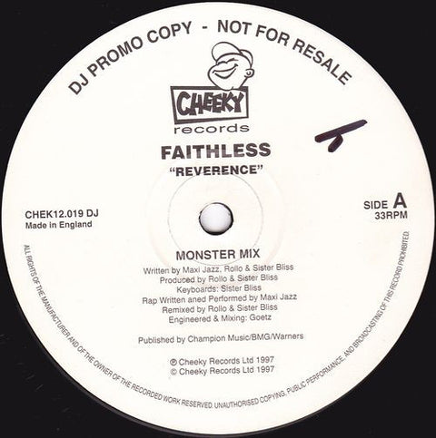 Faithless : Reverence / Insomnia (2x12", Promo) - Vinyl Record