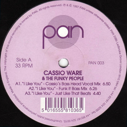 Cassio Ware & Funky People : I Like You (12") - Vinyl Record