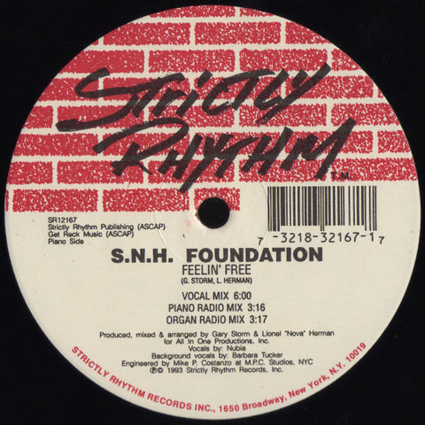 S.N.H. Foundation : Feelin' Free (12") - Vinyl Record