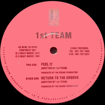 1st Team - Feel It Vinyl Vinly Record