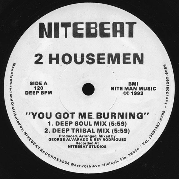 2 Housemen - You Got Me Burning Vinyl