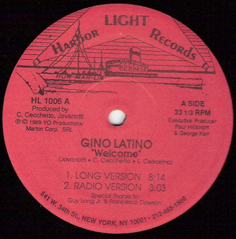 Gino Latino : Welcome / Yo (12") - Vinyl Record