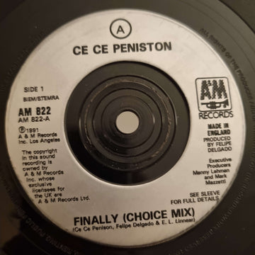 Ce Ce Peniston - Finally (Choice Mix) - Artists Ce Ce Peniston Genre Dance Pop, House Release Date 1 Jan 1991 Cat No. AM 822 Format 7