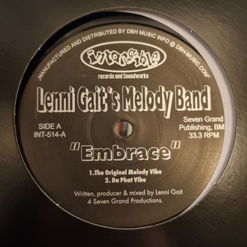 Lenni Gait's Melody Band - Embrace - Artists Lenni Gait's Melody Band Genre Deep House, Reissue Release Date 30 Jun 2023 Cat No. INT-514 Format 12