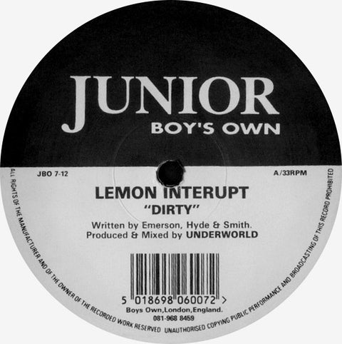 Lemon Interupt : Dirty / Minniapolis (12") - Vinyl Record