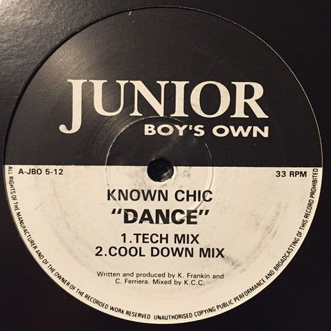 Known Chic : Dance (12") - Vinyl Record