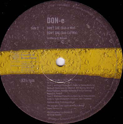 DON-E : Don't She? (Remixes By Tommy Musto & Spyral) (12", Single, Promo) - Vinyl Record