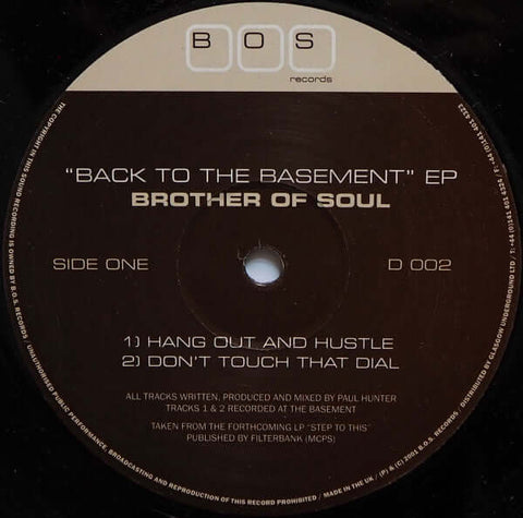 Brother Of Soul : Back To The Basement EP (12", EP) - Vinyl Record