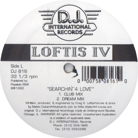 Loftis IV* : Searchin' 4 Love (12") - Vinyl Record