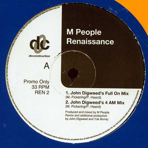 M People : Renaissance (12", Promo) - Vinyl Record