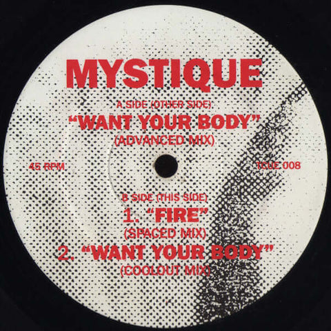 Mystique : Want Your Body (12") is available for sale at our shop at a great price. We have a huge collection of Vinyl's, CD's, Cassettes & other formats available for sale for music lovers - Vinyl Record