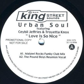 Urban Soul : Love Is So Nice (12