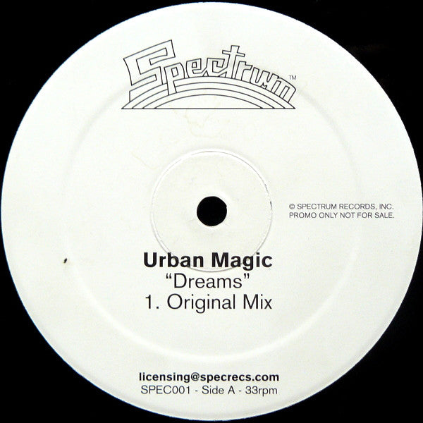 Urban Magic : Dreams (12", Promo)