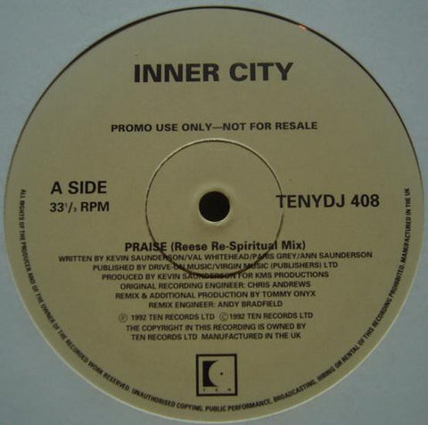 Inner City : Praise (12", Promo) - Vinyl Record