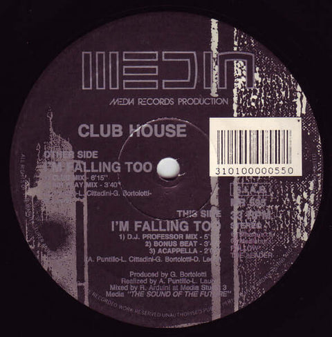 Club House : I'm Falling Too (12") is available for sale at our shop at a great price. We have a huge collection of Vinyl's, CD's, Cassettes & other formats available for sale for music lovers - Vinyl Record